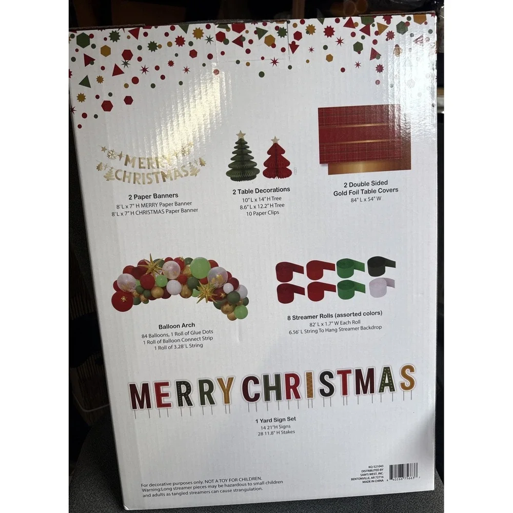 Christmas Holiday Party Kit Celebration Theme Party Decoration Bundle NIB